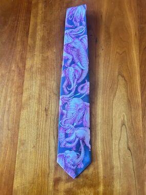 VTG Ralph Marlin Pink Elephants Necktie